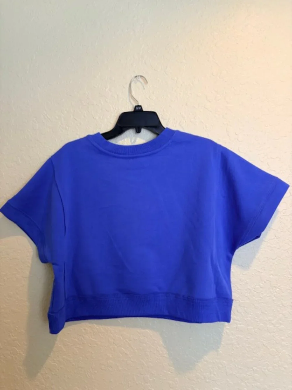 Anna & Ava Sequin Football Touch Down Cropped Oversize Sweatshirt Womens S/M NWT - Picture 3 of 14